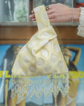 The Knot Bag in Yellow Dots