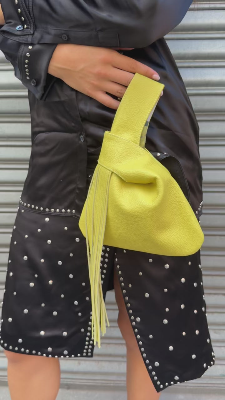 The Chartreuse Leather Knot